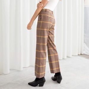 & Other Stories Plaid Kick Flare Trouser